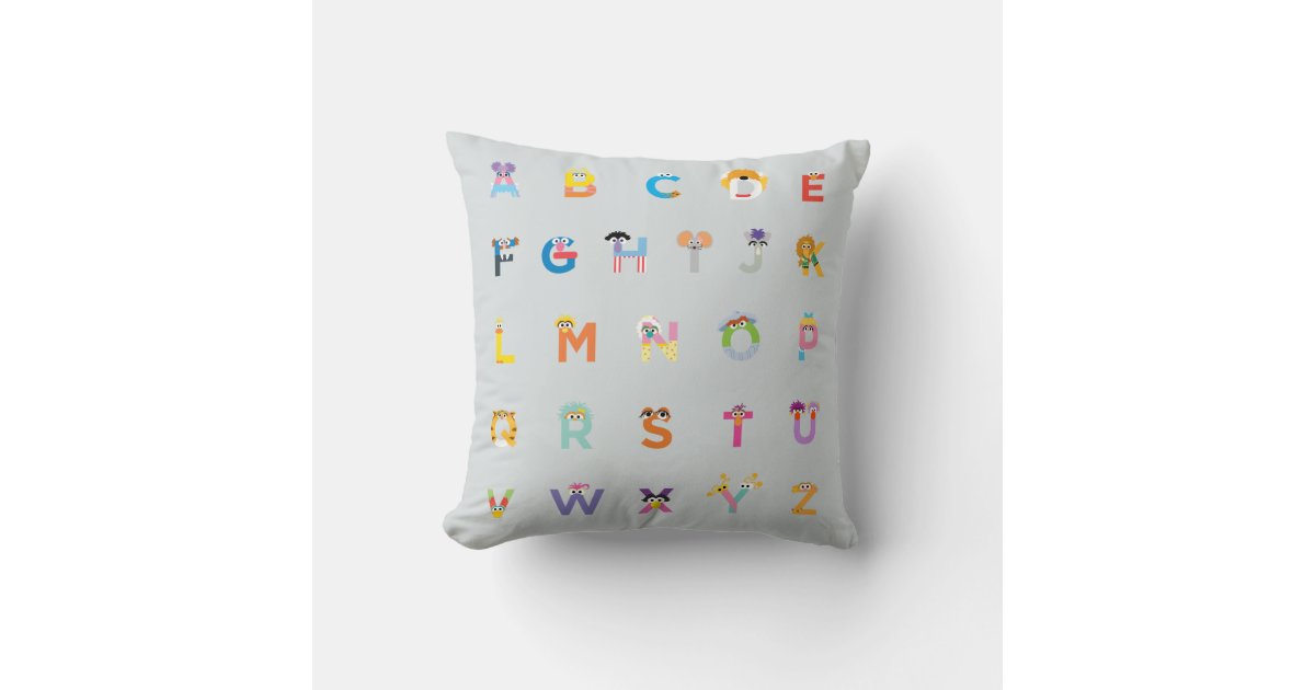Sesame Street | Letters of the Alphabet Throw Pillow | Zazzle