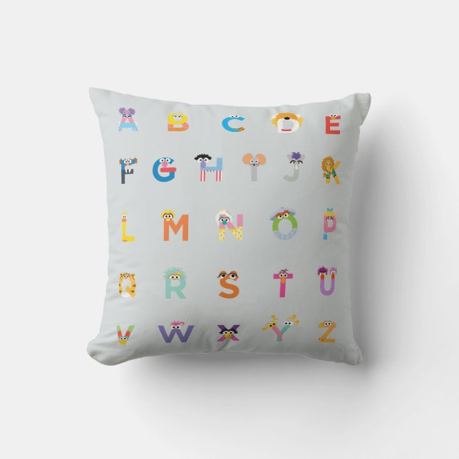 Sesame Street | Letters of the Alphabet Throw Pillow (Front)