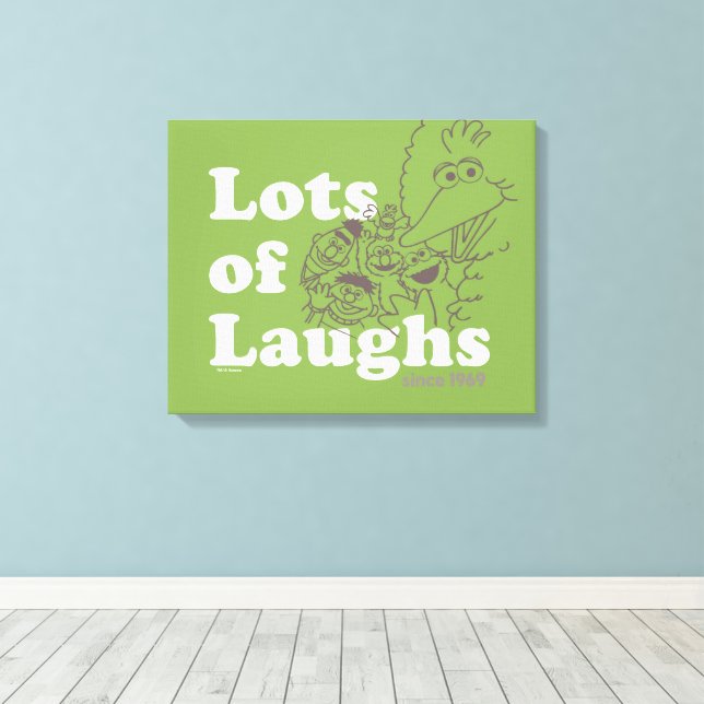 Sesame Street | Lots of Laughs Since 1969 Canvas Print (Insitu(Wood Floor))