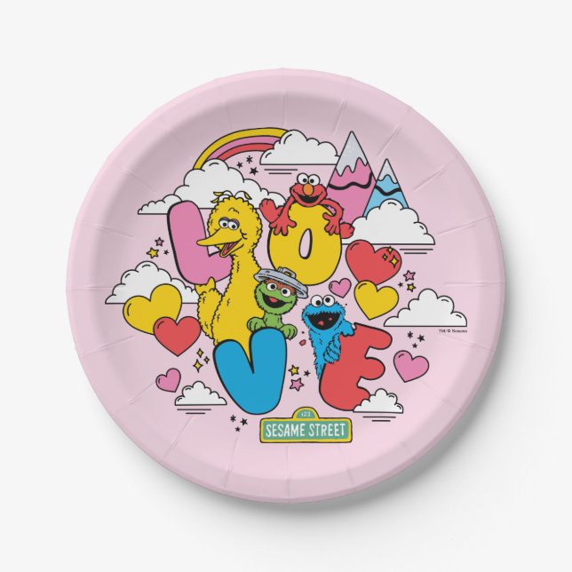 Sesame Street | Love Paper Plates (Front)