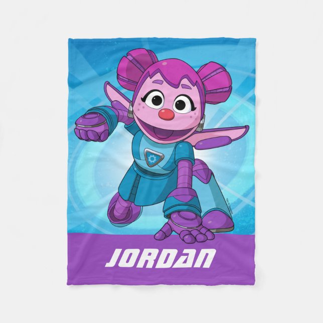 Sesame Street | Mecha Builders Abby | Add Name Fleece Blanket (Front)