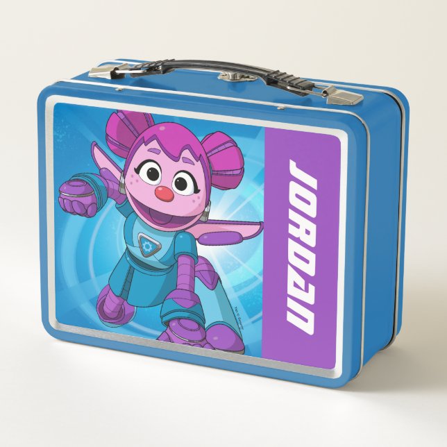 Sesame Street | Mecha Builders Abby | Add Name Metal Lunch Box (Back)