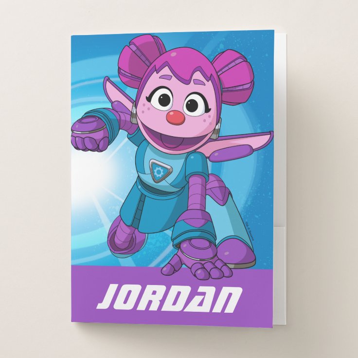 Sesame Street | Mecha Builders Abby | Add Name Pocket Folder | Zazzle