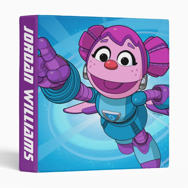 Sesame Street | Mecha Builders Abby Add Your Name 3 Ring Binder (Front/Spine)