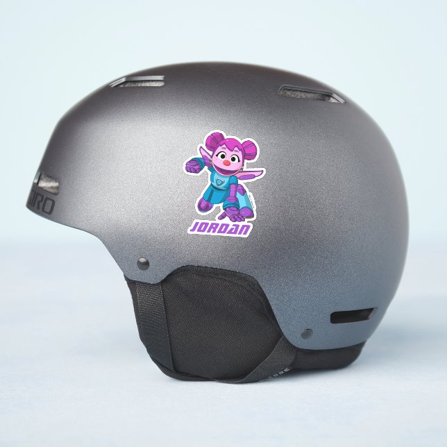 Sesame Street | Mecha Builders Abby Add Your Name Sticker (Helmet Side)