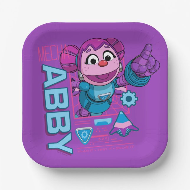 Sesame Street | Mecha Builders Abby Cadabby Paper Plates (Front)