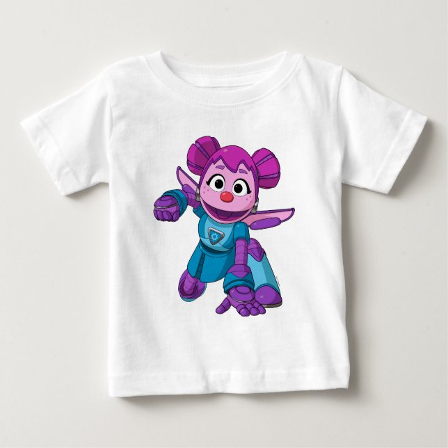 Sesame Street | Mecha Builders Abby In Action Baby T-Shirt (Front)