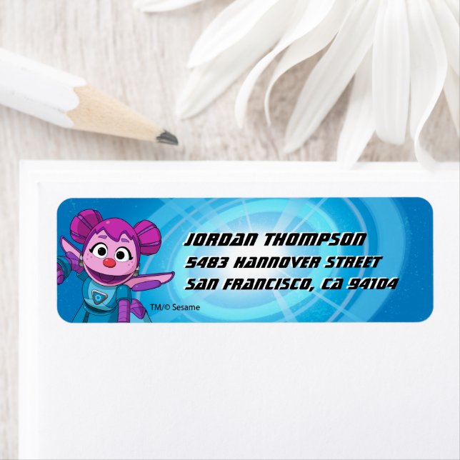 Sesame Street | Mecha Builders Abby In Action Label (Insitu)