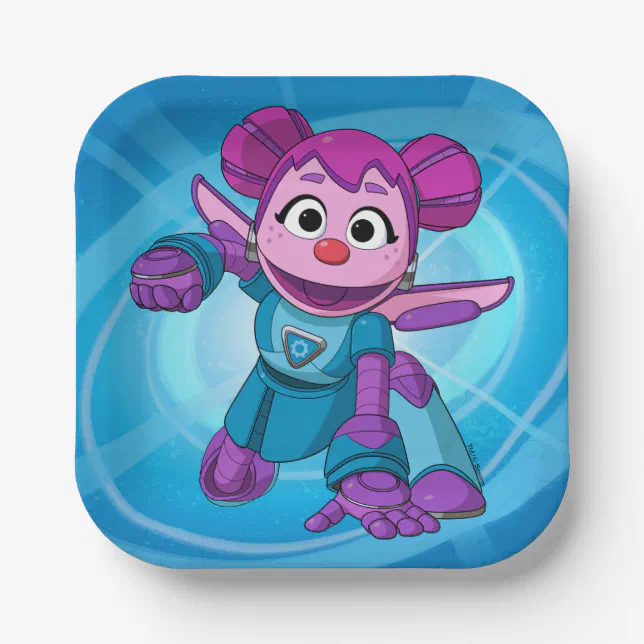 Sesame Street | Mecha Builders Abby In Action Paper Plates | Zazzle