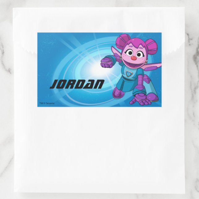 Sesame Street | Mecha Builders Abby In Action Rectangular Sticker (Bag)
