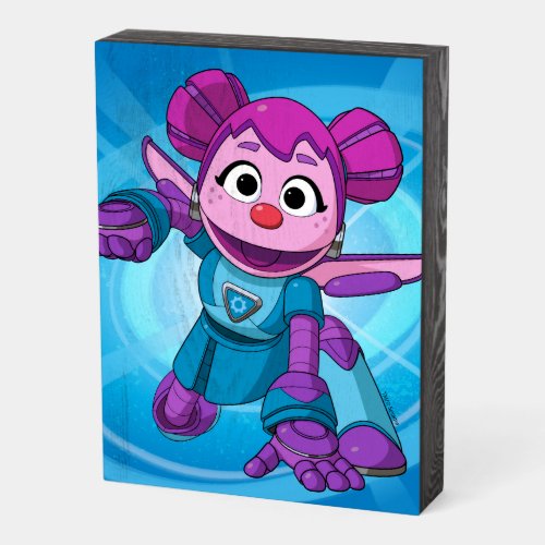 Sesame Street  Mecha Builders Abby In Action Wooden Box Sign