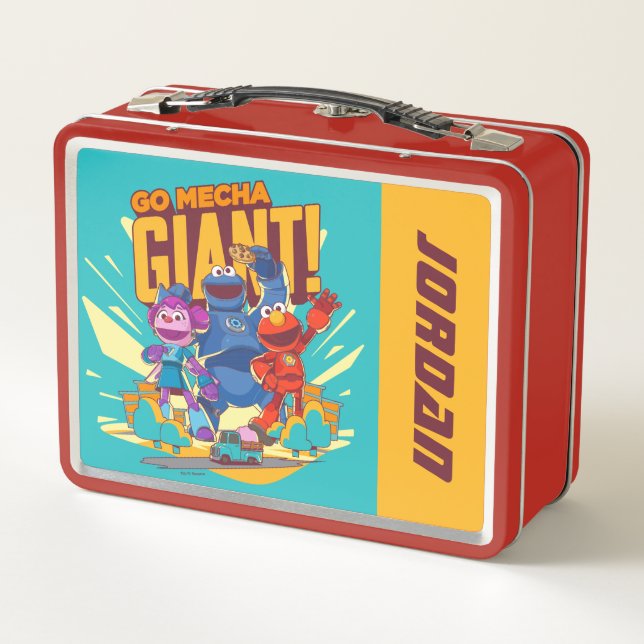 Sesame Street | Mecha Builders | Add Name Metal Lunch Box (Back)