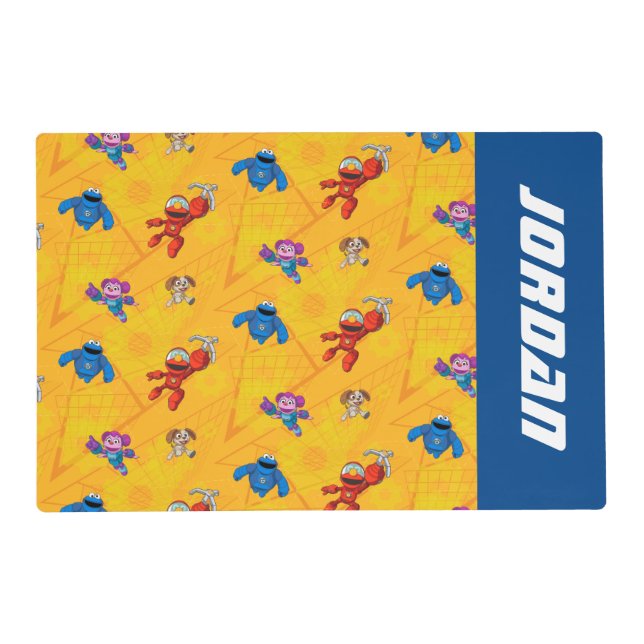 Sesame Street | Mecha Builders | Add Name Placemat (Front)