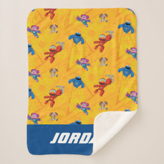 Sesame Street | Mecha Builders | Add Name Sherpa Blanket