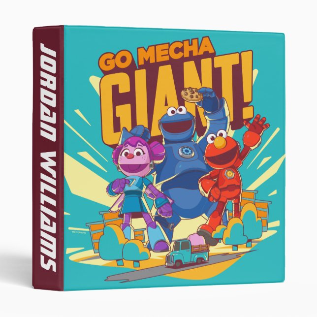 Sesame Street | Mecha Builders | Add Your Name 3 Ring Binder (Front/Spine)