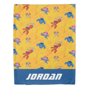 Sesame Street   Mecha Builders   Add Your Name Duvet Cover