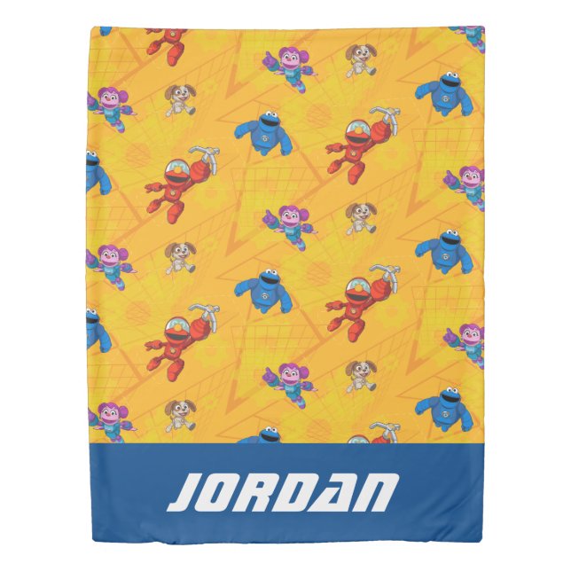 Sesame Street | Mecha Builders | Add Your Name Duvet Cover (Front)