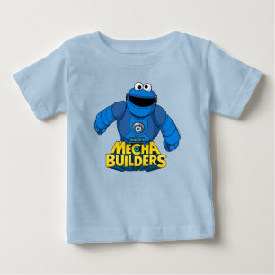 Sesame Street Mecha Builders Cookie In Action Baby T-Shirt