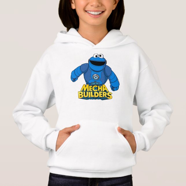 Sesame Street | Mecha Builders Cookie In Action Hoodie (Front)