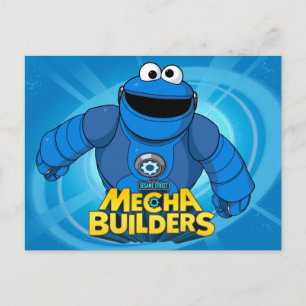 Sesame Street Mecha Builders Cookie In Action Postcard