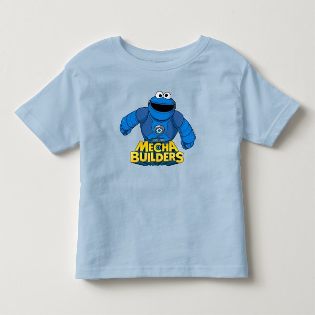 Sesame Street | Mecha Builders Cookie In Action Toddler T-shirt (Front)