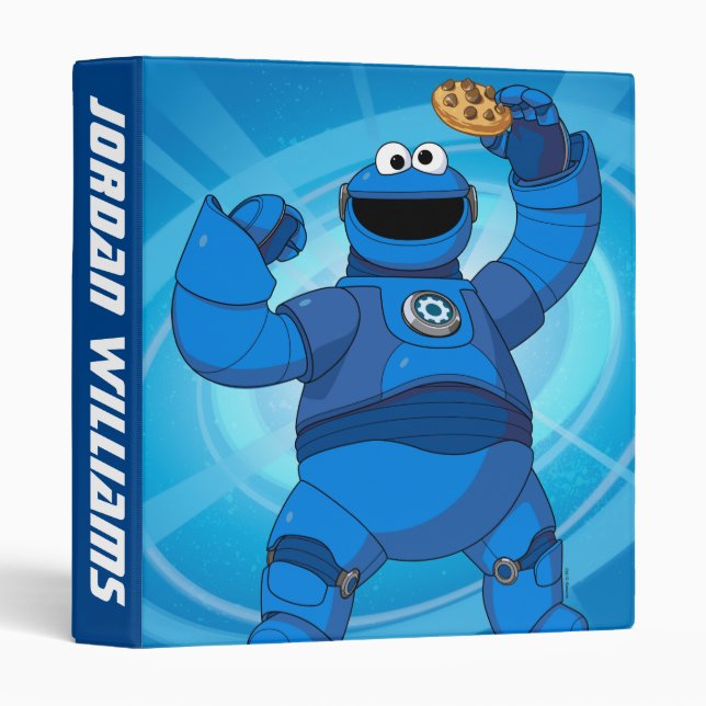 Sesame Street | Mecha Builders Cookie Monster 3 Ring Binder (Front/Spine)