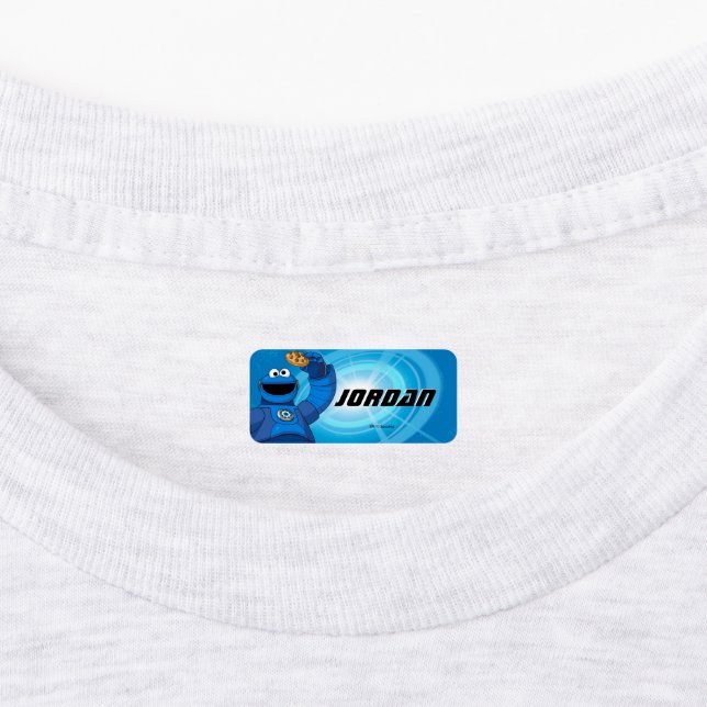 Sesame Street | Mecha Builders Cookie Monster Labels (Affixed)