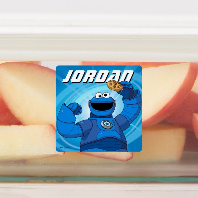 Sesame Street | Mecha Builders Cookie Monster Labels (Affixed)