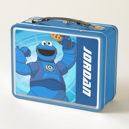 Sesame Street  Mecha Builders Cookie Monster Metal Lunch Box