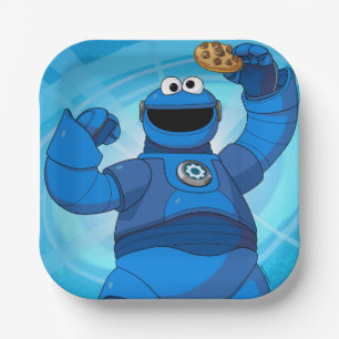 Sesame Street   Mecha Builders Cookie Monster Paper Plates