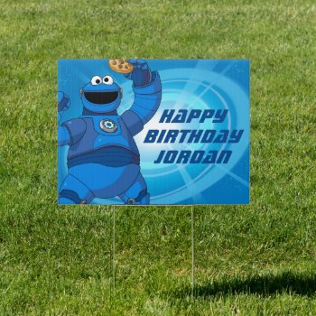 Sesame Street | Mecha Builders Cookie Monster Sign by mechabuilders at Zazzle