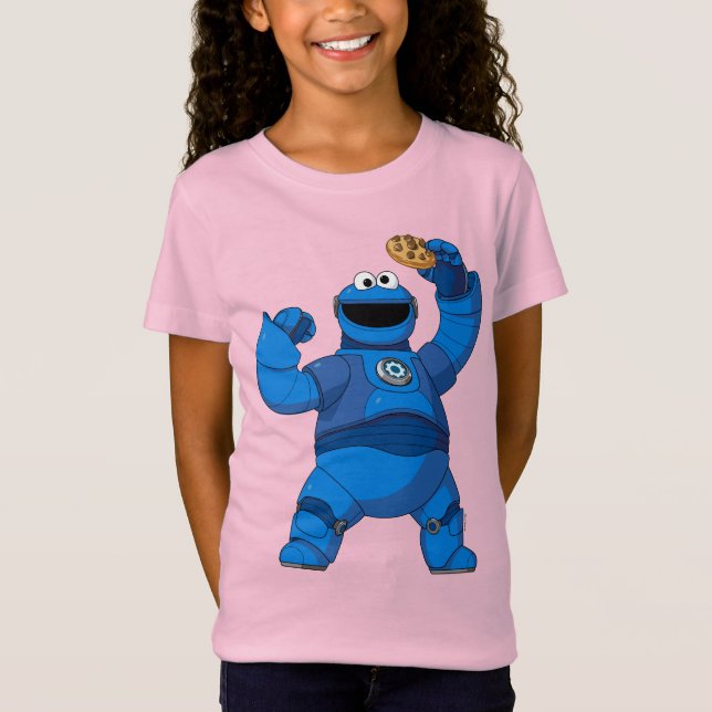 Sesame Street | Mecha Builders Cookie Monster T-Shirt (Front)