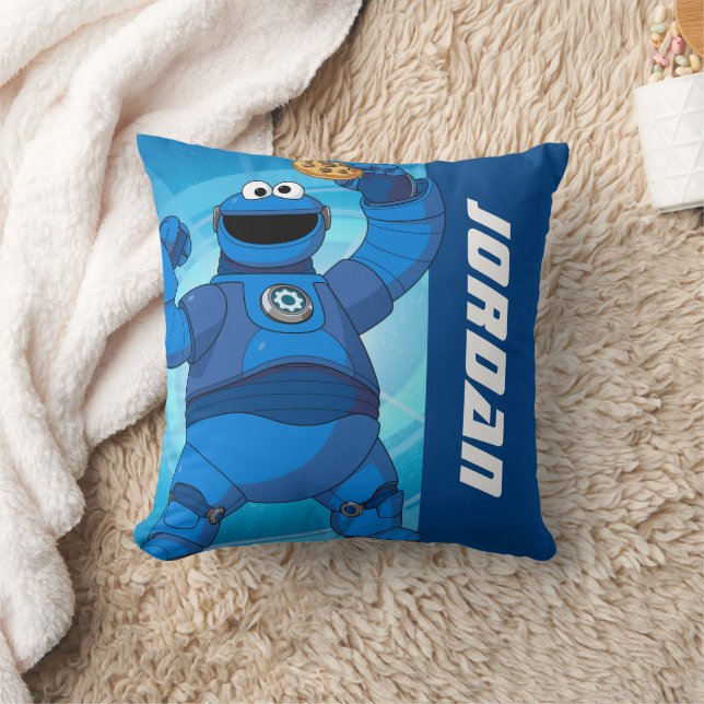 Sesame Street | Mecha Builders Cookie Monster Throw Pillow (Blanket)