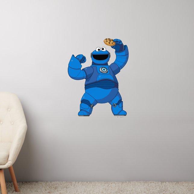 Sesame Street | Mecha Builders Cookie Monster Wall Decal (Living Room 2)