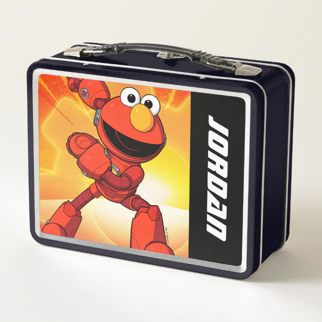 Sesame Street | Mecha Builders Elmo | Add Name Metal Lunch Box | Zazzle