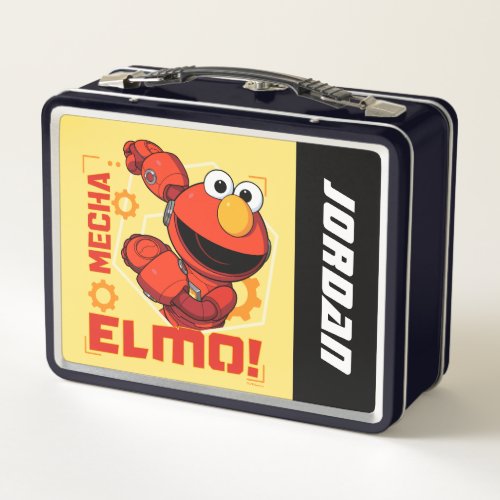 Sesame Street  Mecha Builders Elmo  Add Name Metal Lunch Box