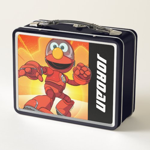 Sesame Street  Mecha Builders Elmo  Add Name Metal Lunch Box