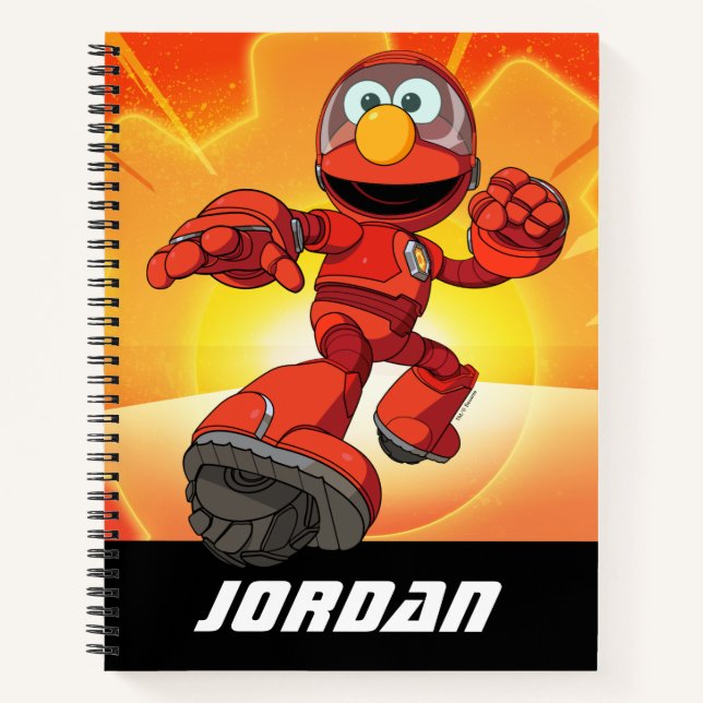 Sesame Street | Mecha Builders Elmo | Add Name Notebook (Front)