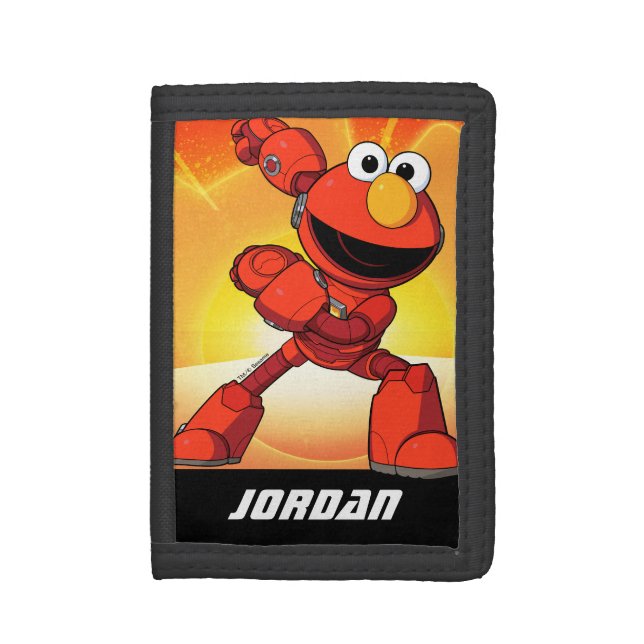 Sesame Street | Mecha Builders Elmo | Add Name Trifold Wallet (Front Vertical)