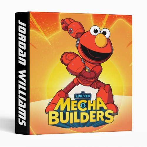 Sesame Street  Mecha Builders Elmo Add Your Name 3 Ring Binder