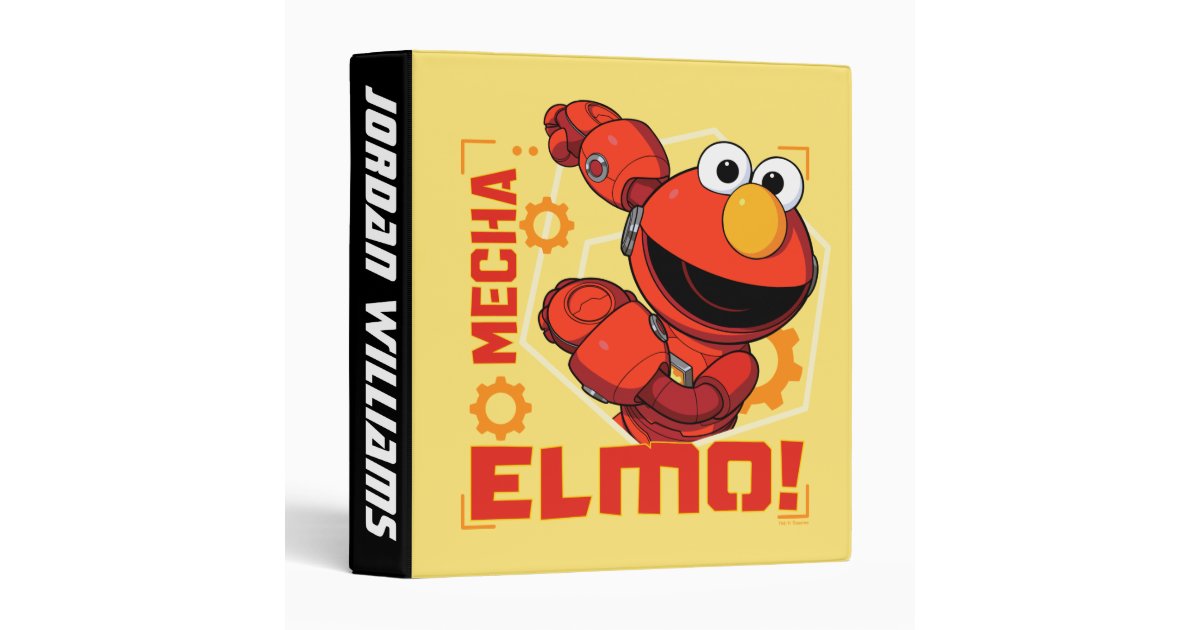 Sesame Street | Mecha Builders Elmo Add Your Name 3 Ring Binder | Zazzle