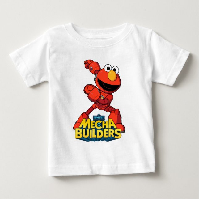 Sesame Street | Mecha Builders Elmo Baby T-Shirt (Front)