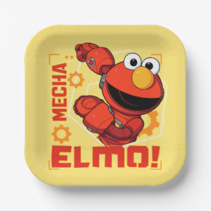 Sesame Street   Mecha Builders Elmo Design Paper Plates