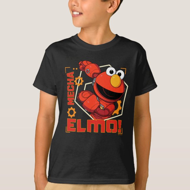 Sesame Street | Mecha Builders Elmo Design T-Shirt (Front)