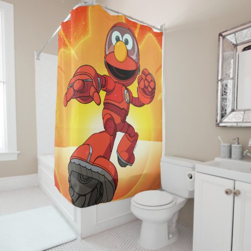 Sesame Street  Mecha Builders Elmo In Action Shower Curtain