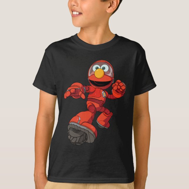Sesame Street | Mecha Builders Elmo In Action T-Shirt (Front)