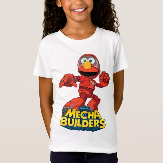 Sesame Street | Mecha Builders Elmo In Action T-Shirt (Front)
