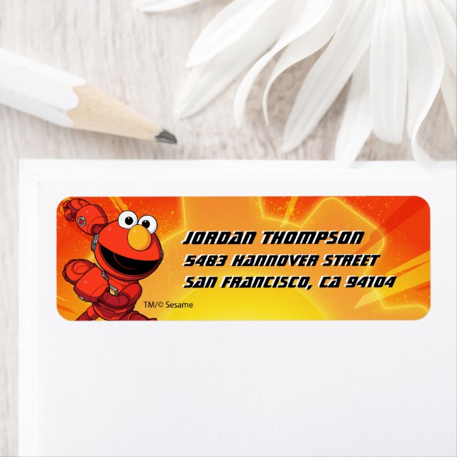 Sesame Street | Mecha Builders Elmo  Label (Insitu)