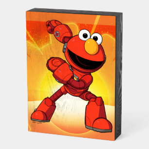 Sesame Street   Mecha Builders Elmo Wooden Box Sign