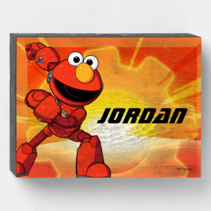 Sesame Street Mecha Builders Elmo Wooden Box Sign